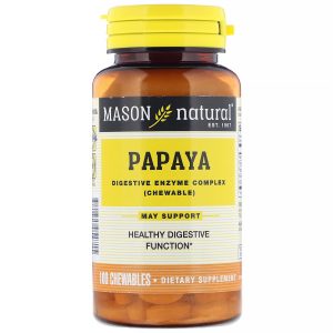 Comprar Mason Natural, Mamão Papaia, Complexo de Enzimas Digestivas, 100 Comprimidos Mastigáveis