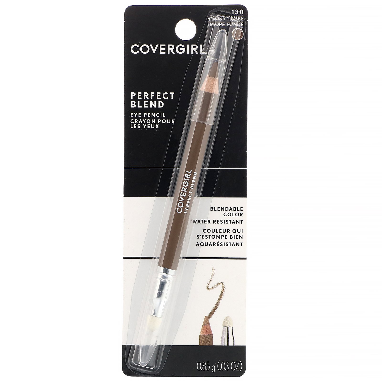 Comprar Covergirl, Perfect Blend, Lápis de olho, 130 Castanho-acinzentado claro, 0,85 g - Imagem 2