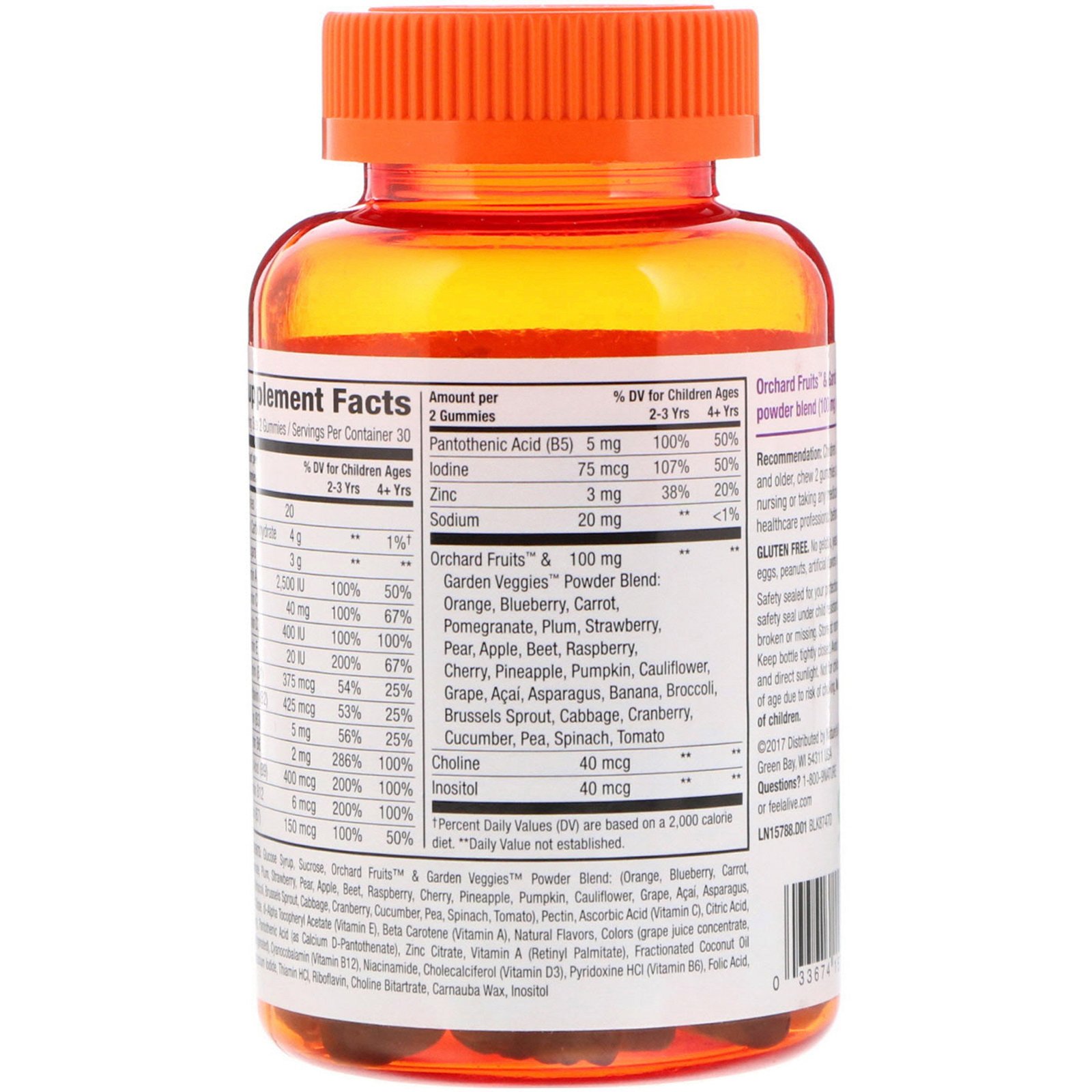 Comprar Nature's Way, Alive! Gomas, Multivitamínico para Crianças, Sabor de Cereja, Laranja e Uva, 60 Gomas - Imagem 3