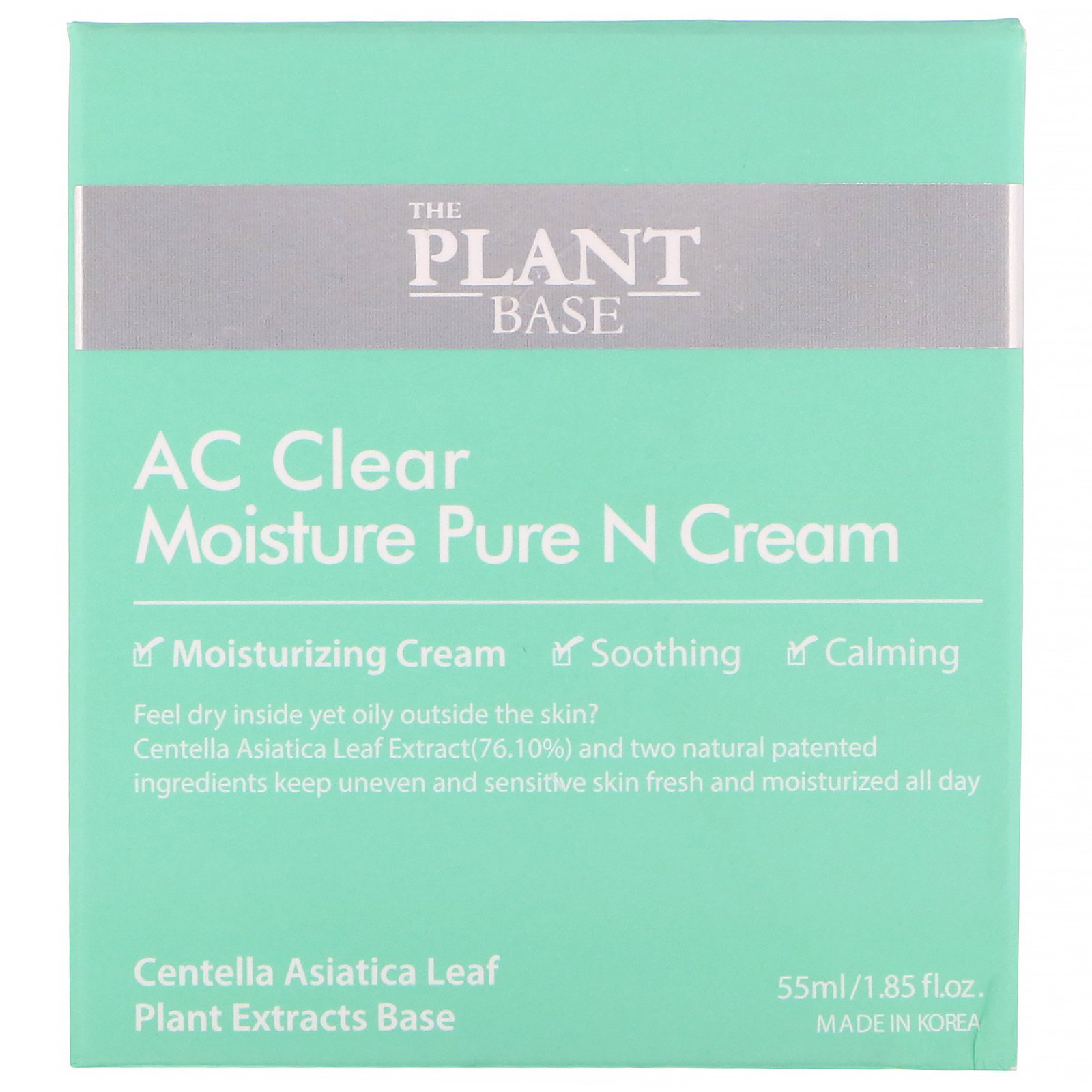 Comprar The Plant Base, AC Clear, Moisture Pure N Cream, 55 ml (1,85 fl oz) - Imagem 2
