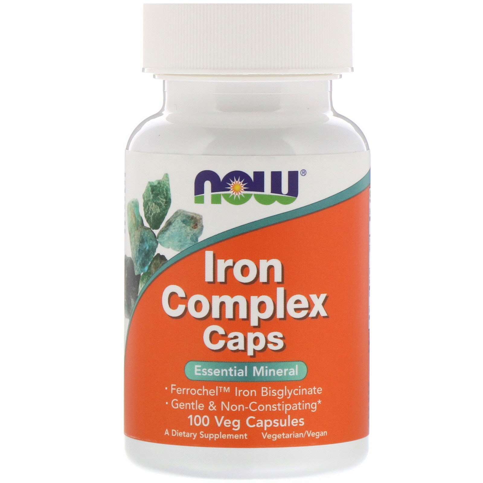 Comprar Now Foods, Cápsulas de Complexo de Ferro, 100 Cápsulas Vegetarianas