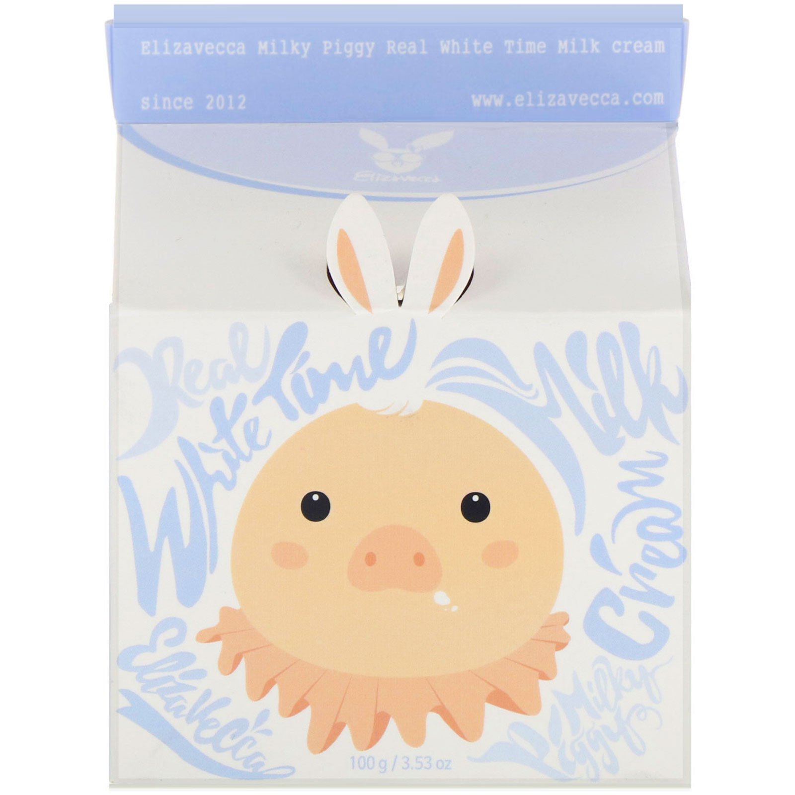 Comprar Elizavecca, Milky Piggy, Real White Time Milk Cream, 100 g (3,53 oz) - Imagem 2