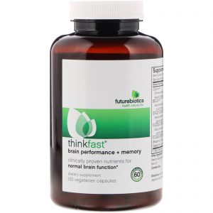 Comprar FutureBiotics, Thinkfast, Desempenho do Cérebro + Memória, 120 Cápsulas Vegetarianas
