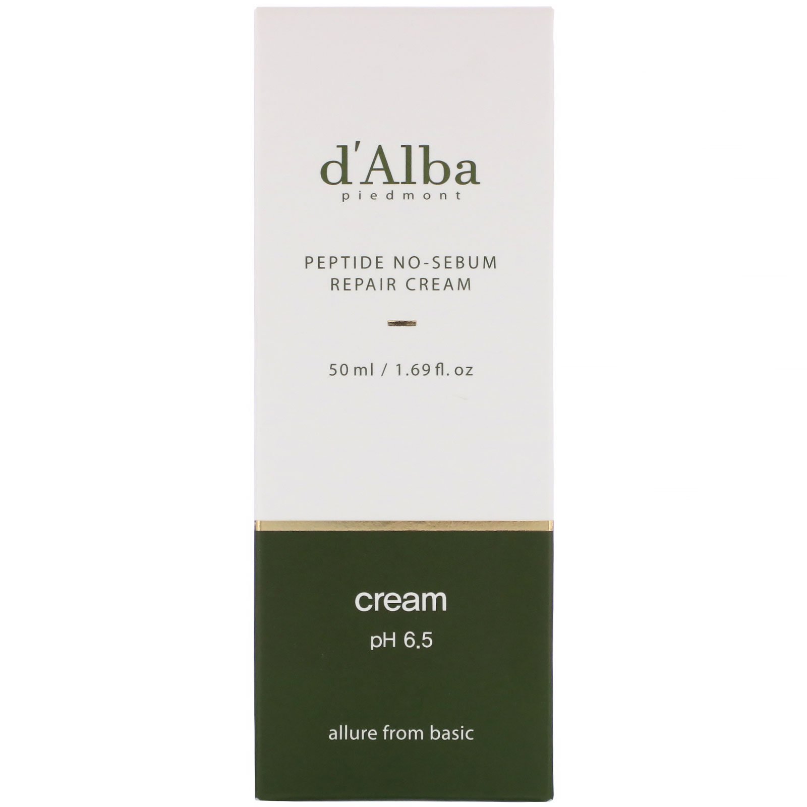 Comprar d'Alba, Peptide No-Sebum, Repair Cream, 1.69 fl oz (50 ml) - Imagem 2