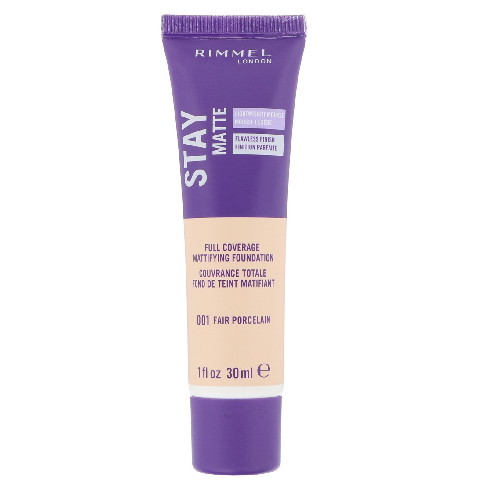 Comprar Rimmel London, Base matificante de cobertura total Stay Matte, 001 Bege claro 30 ml