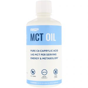 Comprar RSP Nutrition, Óleo TCM, Ácido Caprílico C8, Energia e Metabolismo, Sem Sabor, 945 ml (32 oz)