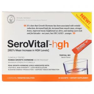 Comprar SeroVital, HGH, pó de rápida dissolução, Tropical Mix, 30 sachês, 4 g cada