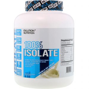 Comprar EVLution Nutrition, 100% Isolate, Sorvete de Baunilha, 1.814 g (4 lb)