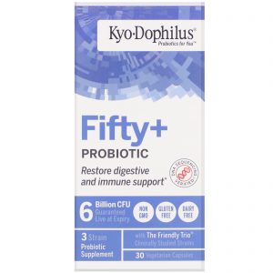 Comprar Kyolic, Kyo-Dophilus, Fifty + Probiotic, 6 Billion CFU, 30 Vegetarian Capsules