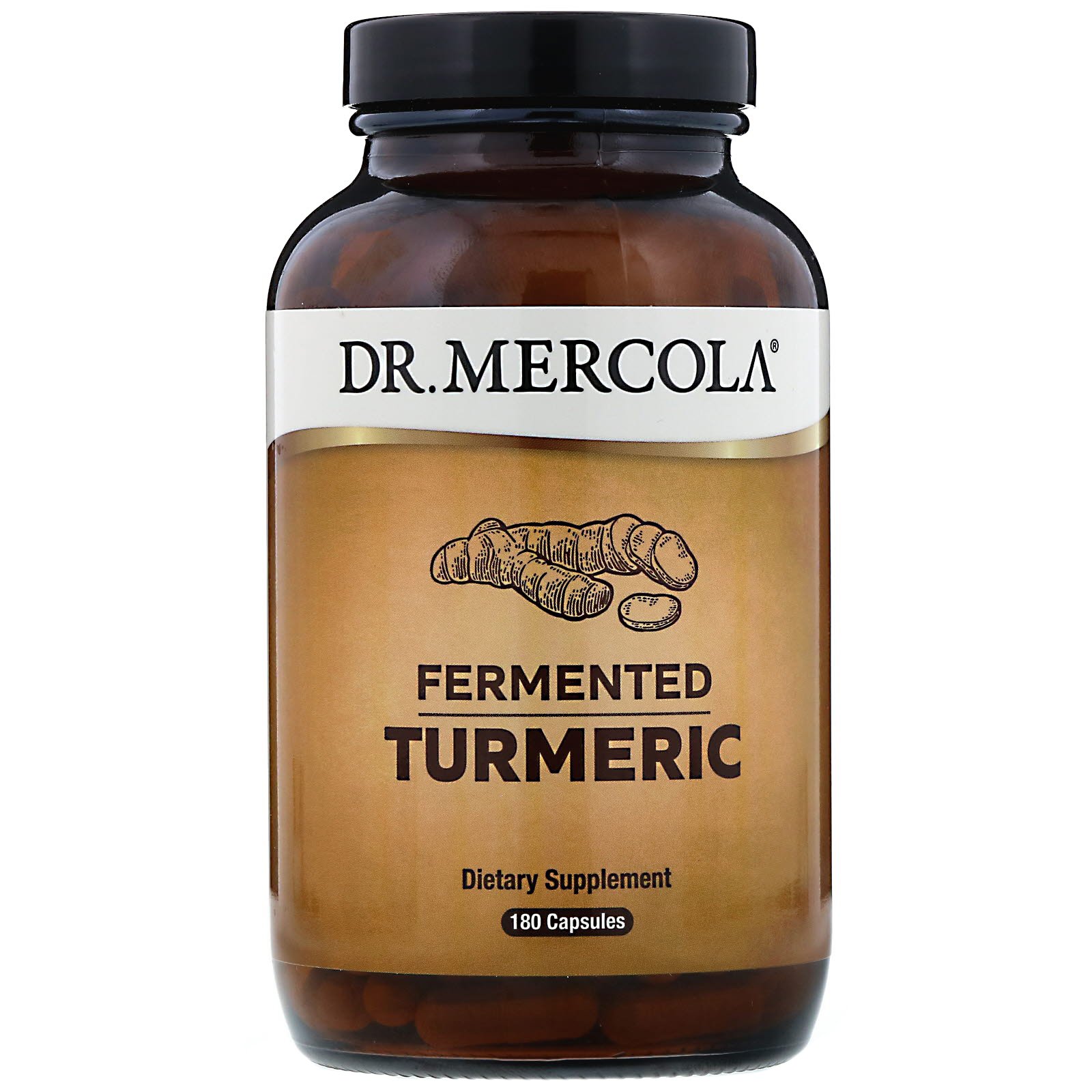 Comprar Dr. Mercola, Açafrão Fermentado, 180 Cápsulas