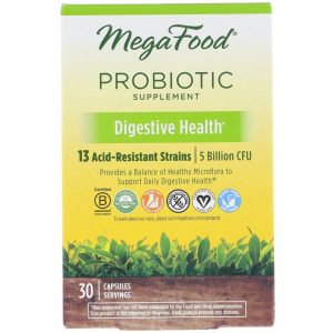 Comprar MegaFood, Suplemento Probiótico, Saúde Digestiva, 30 Cápsulas