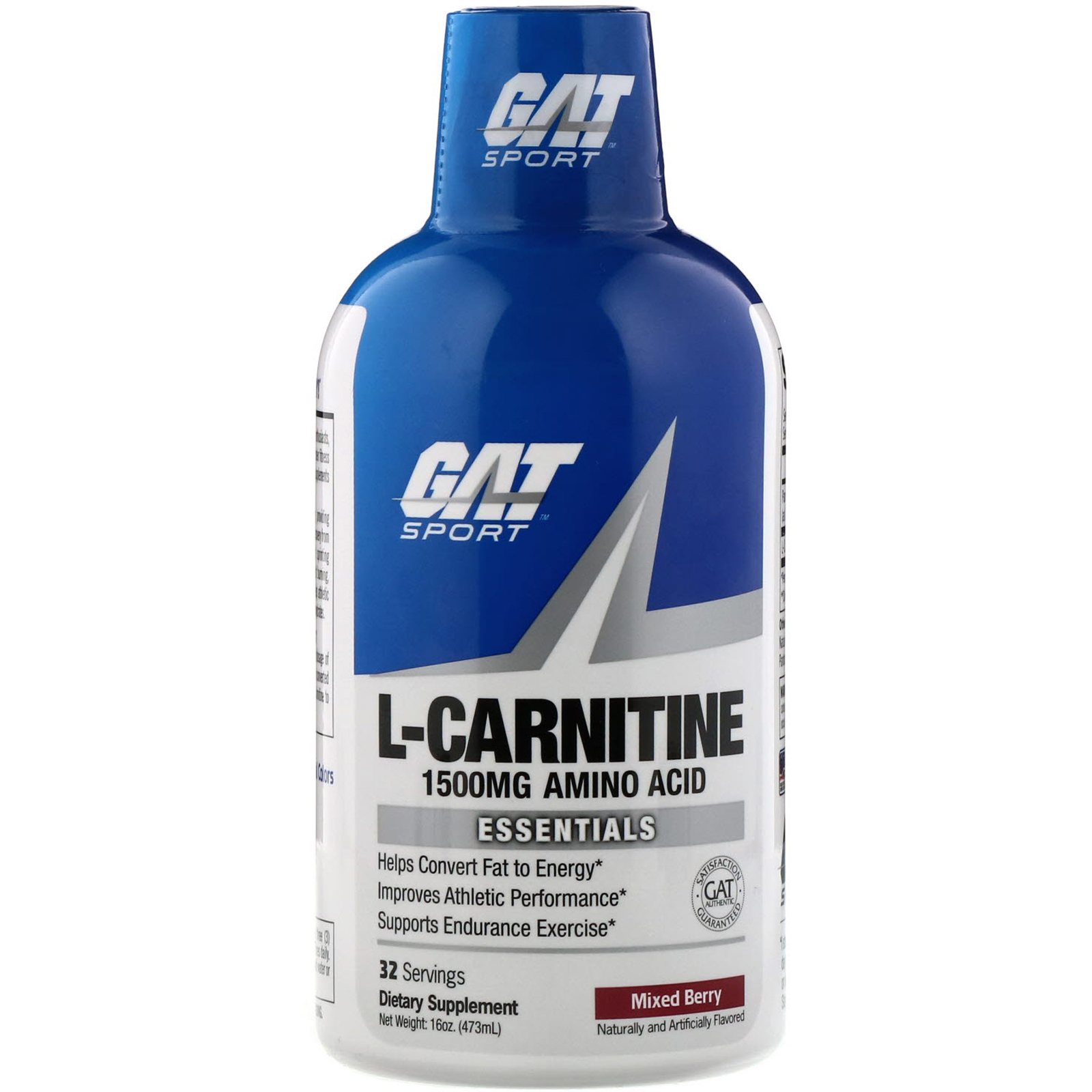 Comprar GAT, L-Carnitine, Amino Acid, Mixed Berry, 1,500 mg, 16 oz (473 ml)