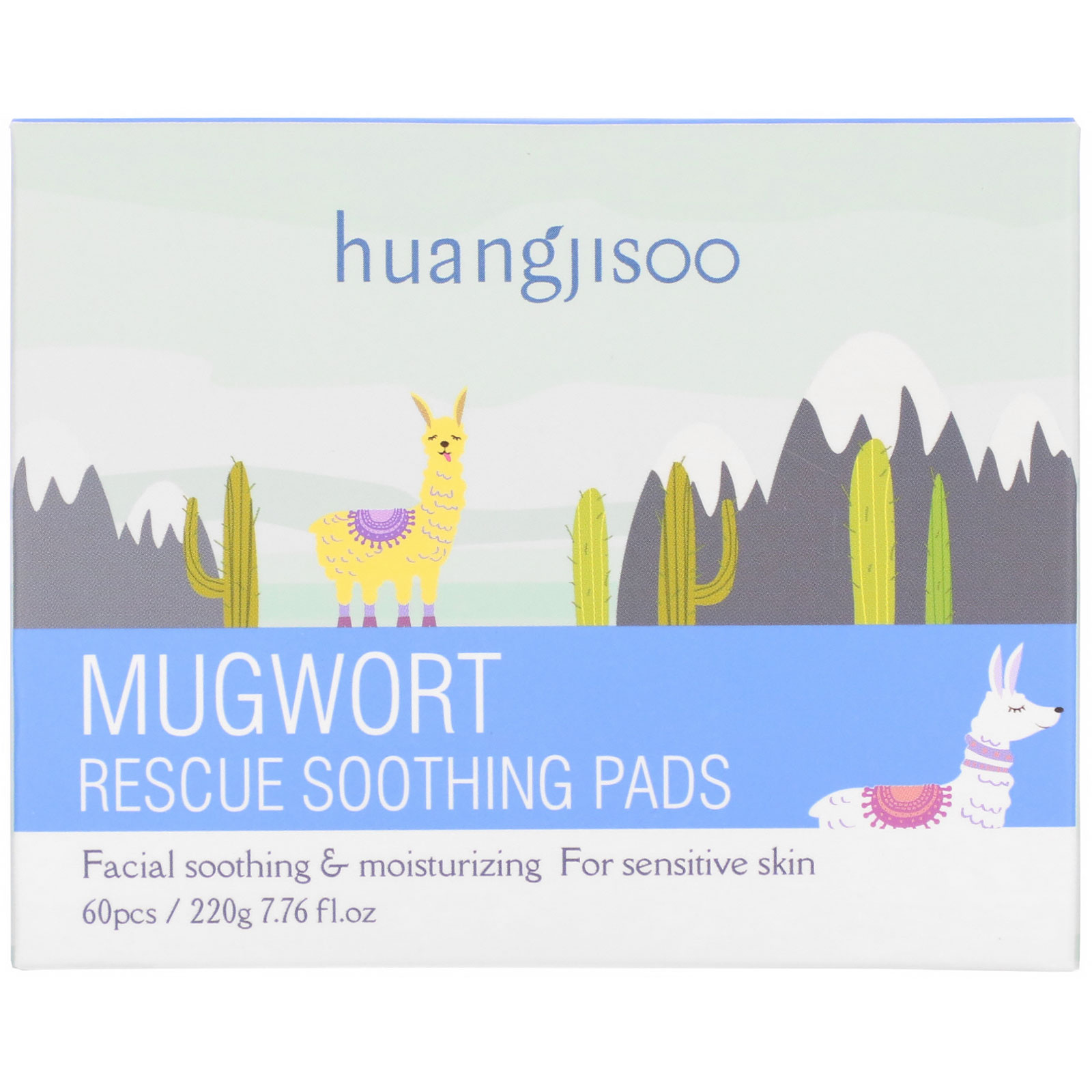 Comprar Huangjisoo, Mugwort, Rescue Soothing Pads, 60 Pads, 7.76 fl oz (220 g) - Imagem 2