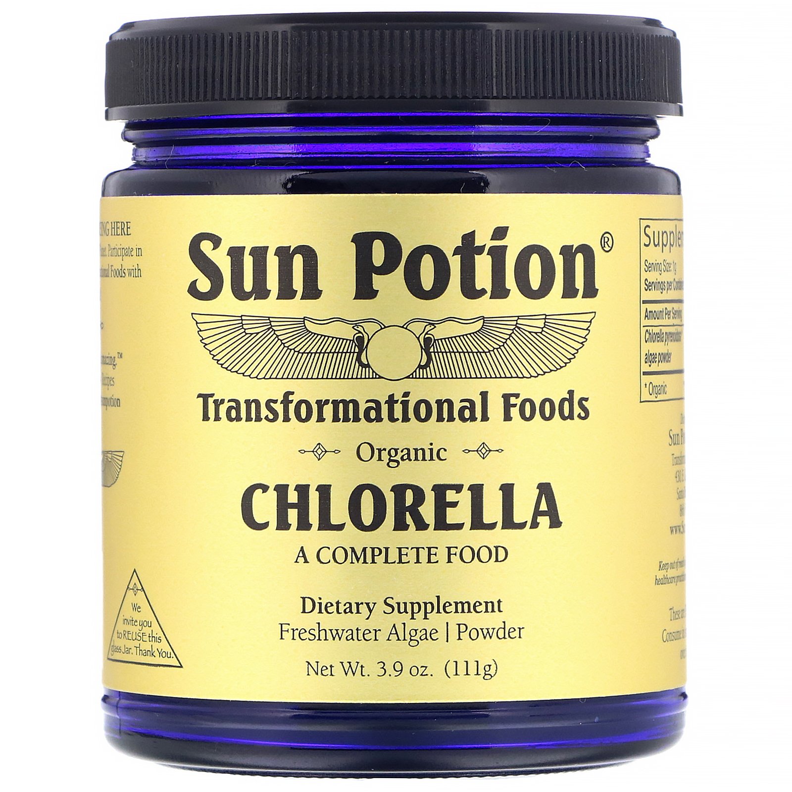 Comprar Sun Potion, Chlorella em pó, orgânico, 111 g