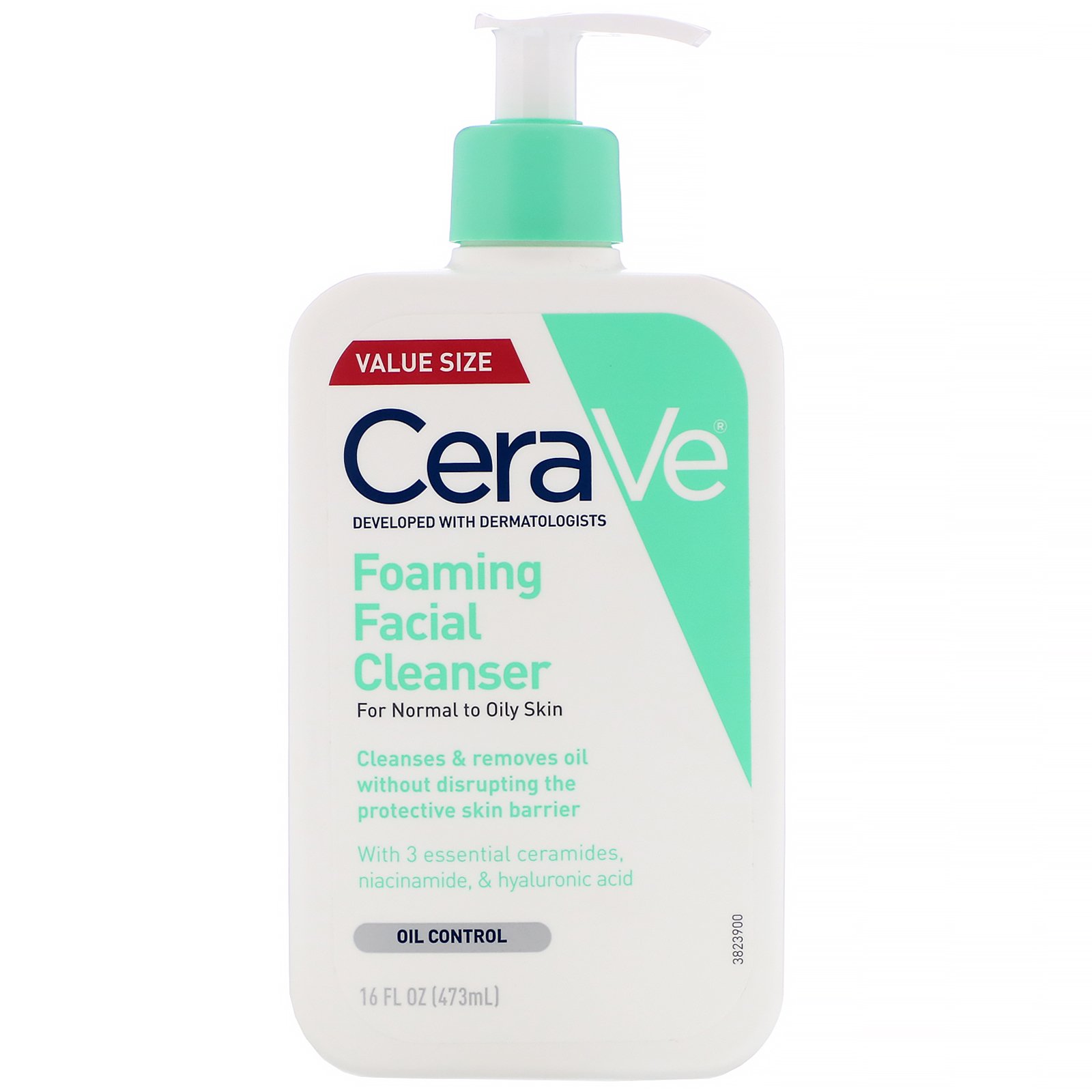 Comprar CeraVe, Foaming Facial Cleanser, For Normal to Oily Skin, 16 fl oz (473 ml)