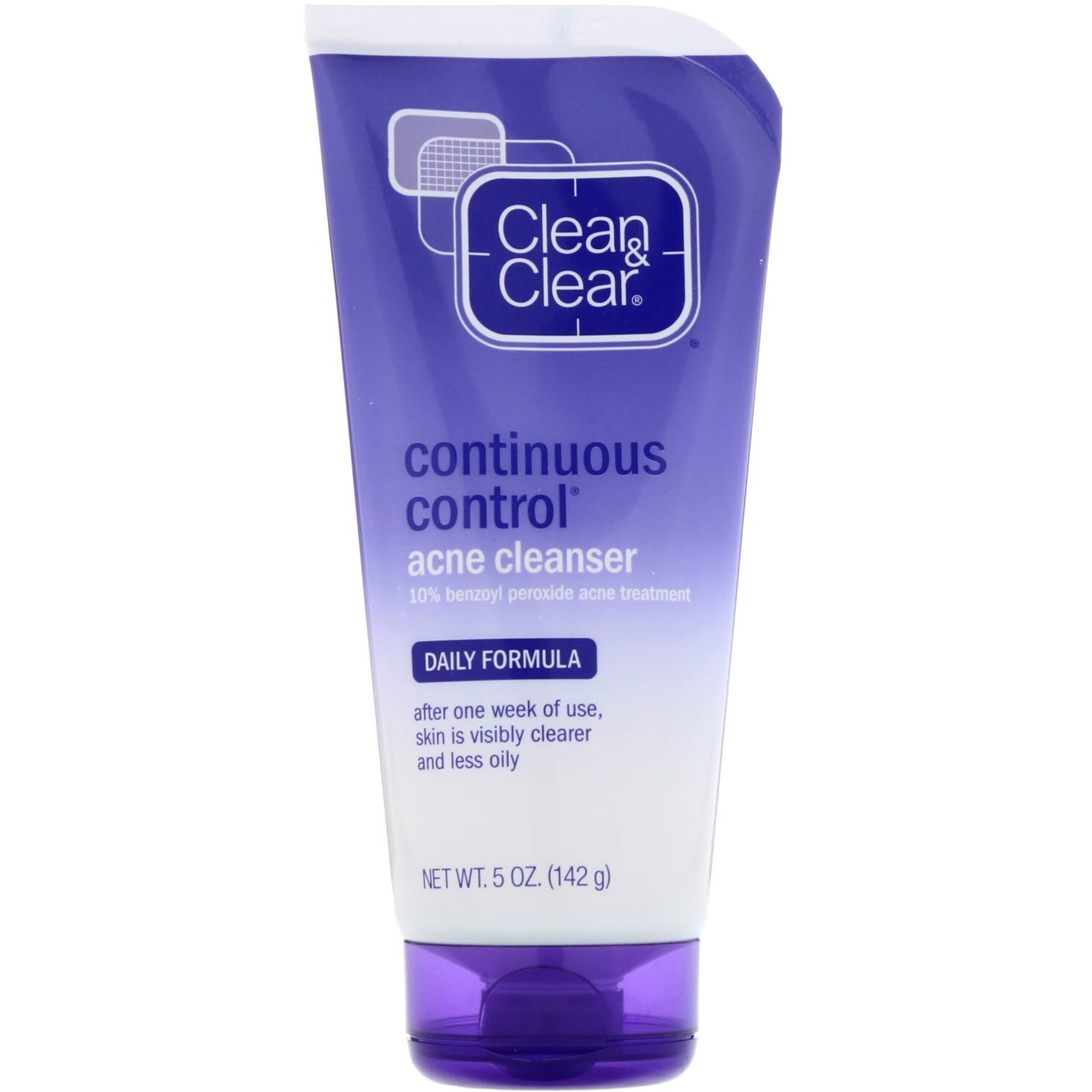 Comprar Clean & Clear, Produto de Limpeza Para Controle Contínuo da Acne, Fórmula Diária, 5 oz (142 g)