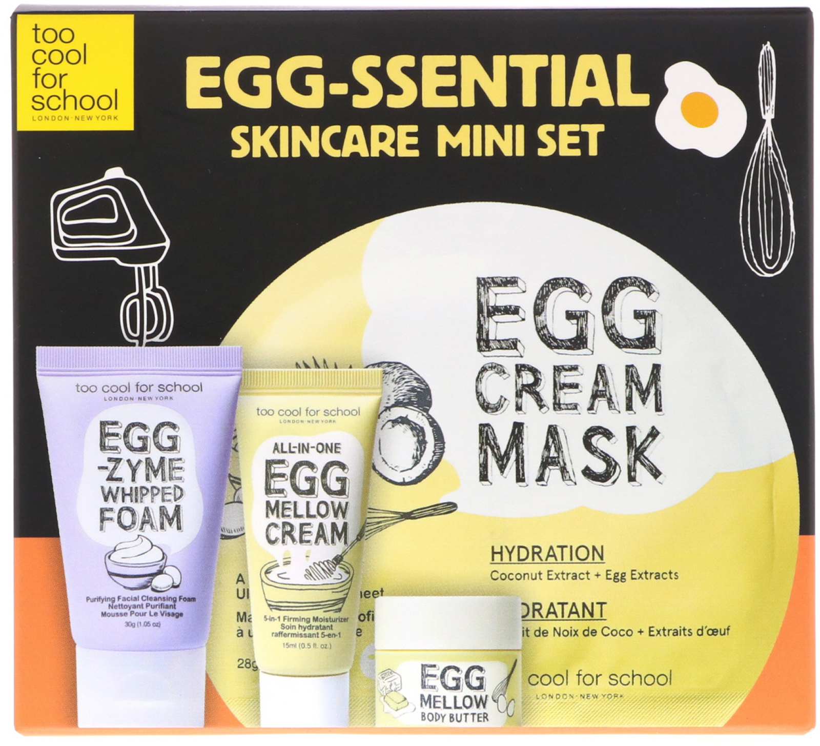 Comprar Too Cool for School, Minikit de Tratamento para a Pele Egg-ssential, Kit com 4 Itens - Imagem 2