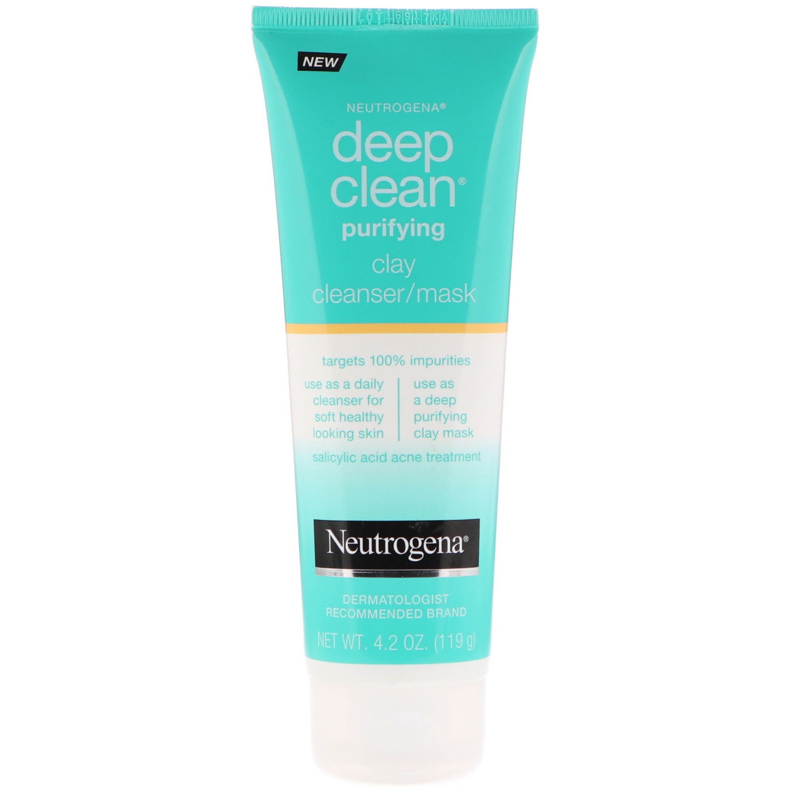Comprar Neutrogena, Limpeza Profunda, Purificador, Máscara/Limpador de Argila, 4,2 oz (119 g)