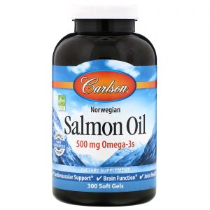 Comprar Carlson Labs, Norwegian, Salmon Oil, 500 mg, 300 Soft Gels