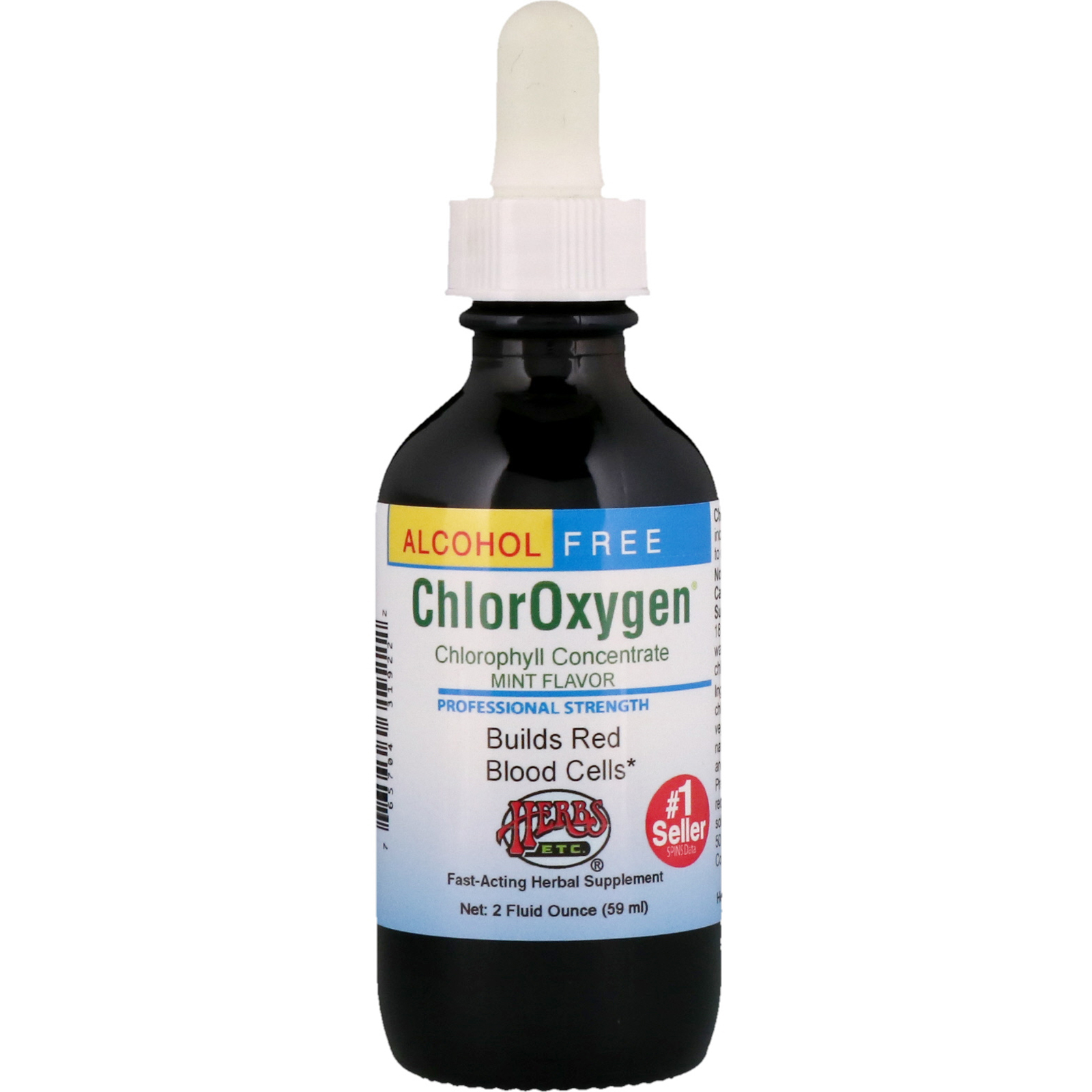 Comprar Herbs Etc., ChlorOxygen, Concentrado de Clorofila, Sem Álcool, Sabor de Menta, 2 fl oz (59 ml)