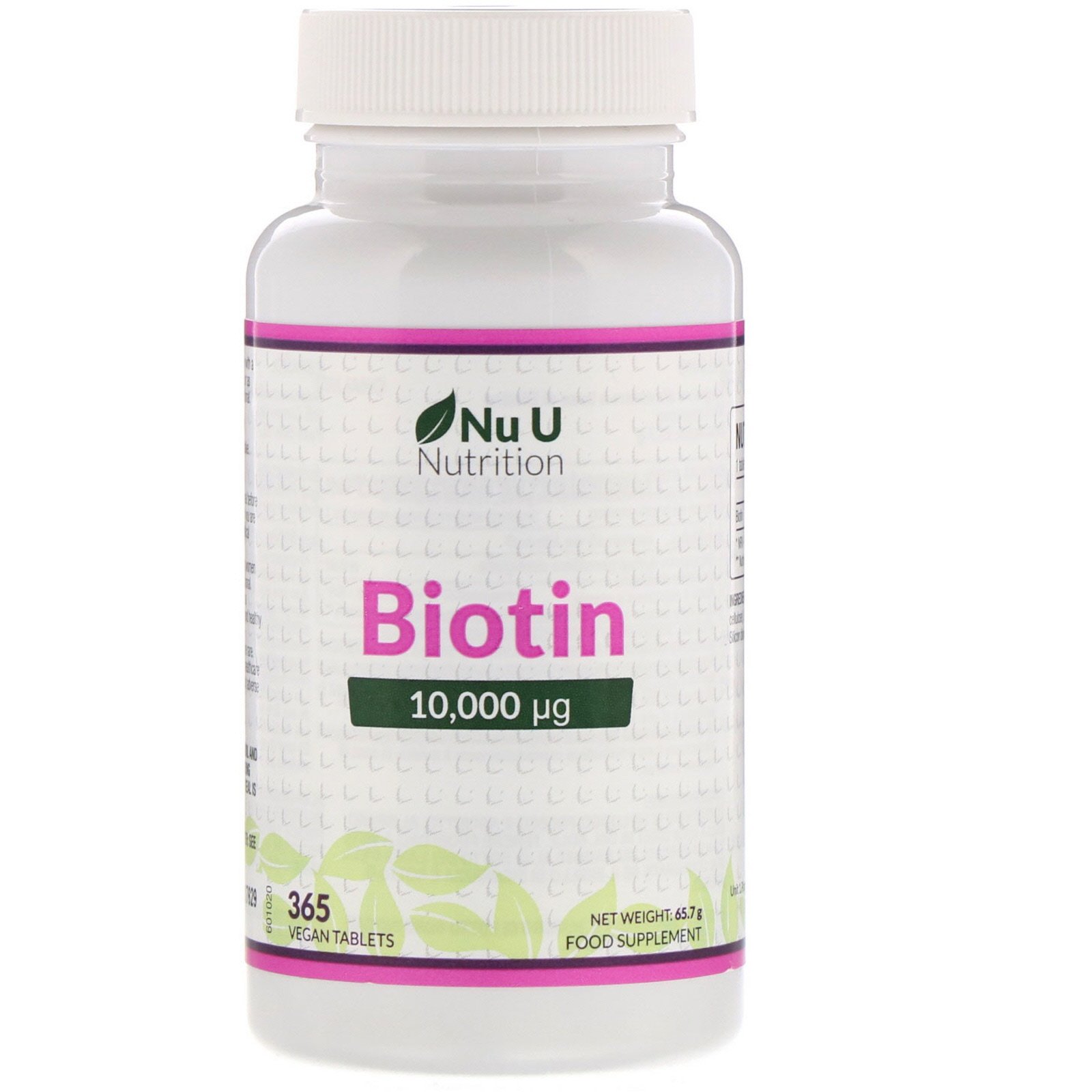 Comprar Nu U Nutrition, Biotina, 10.000 µp, 365 Comprimidos Veganos