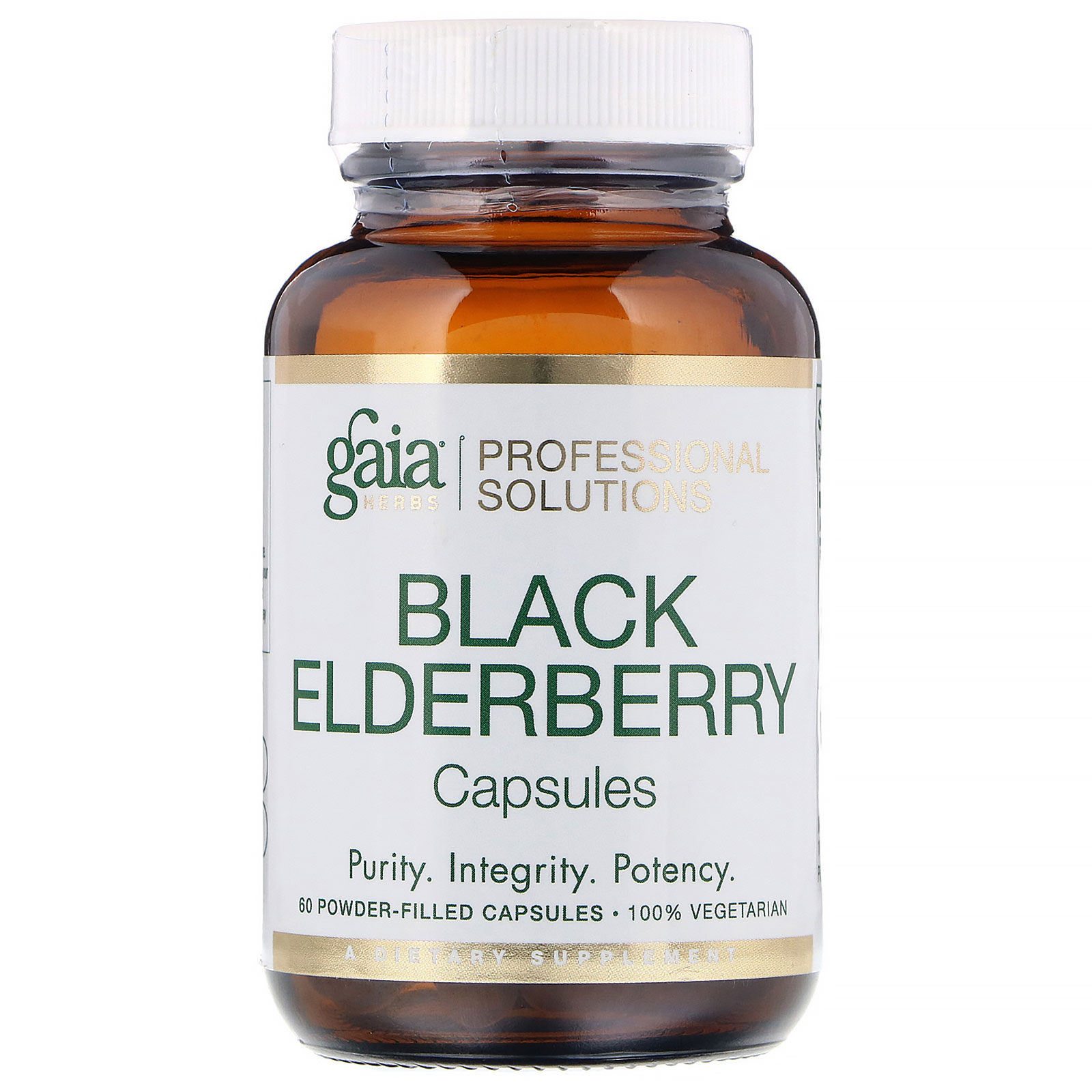 Comprar Gaia Herbs Professional Solutions, Sabugueiro Preto, 60 Cápsulas (Pó)