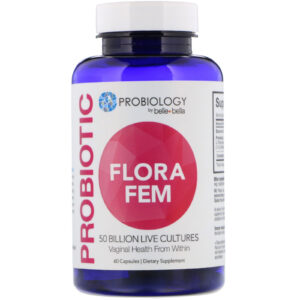 Comprar Belle+Bella, Probiology, Probiotic Flora Fem, 50 Billion CFU, 60 Capsules