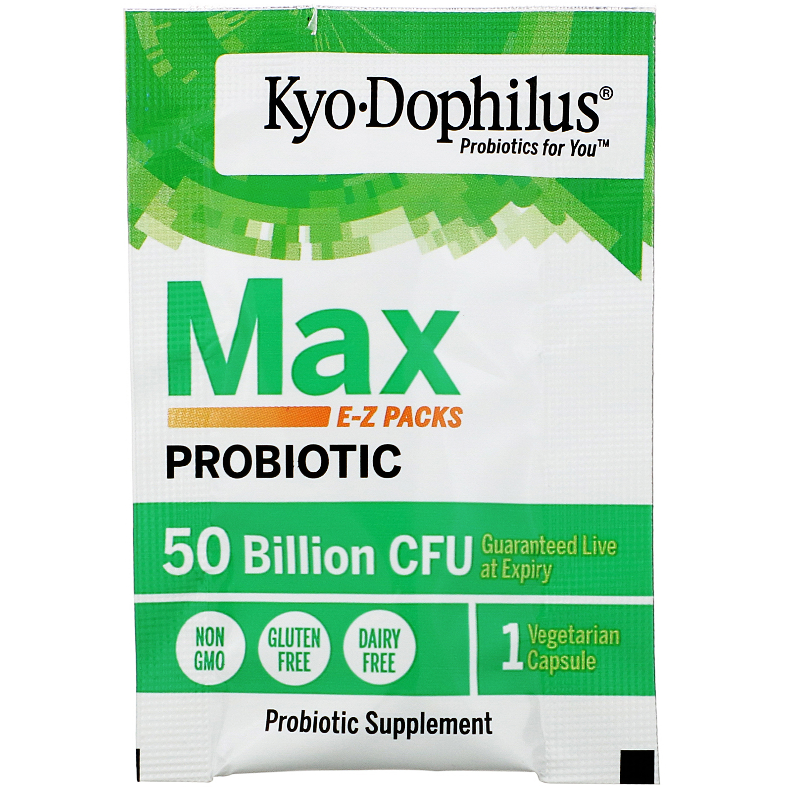 Comprar Kyolic, Kyo-Dophilus, E-Z Packs de Probiótico Max, 50 Bilhões de UFCs, 14 Cápsulas Vegetarianas - Imagem 3