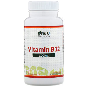 Comprar Nu U Nutrition, Vitamina B12, 1,000 µg, 180 Comprimidos Vegetarianos
