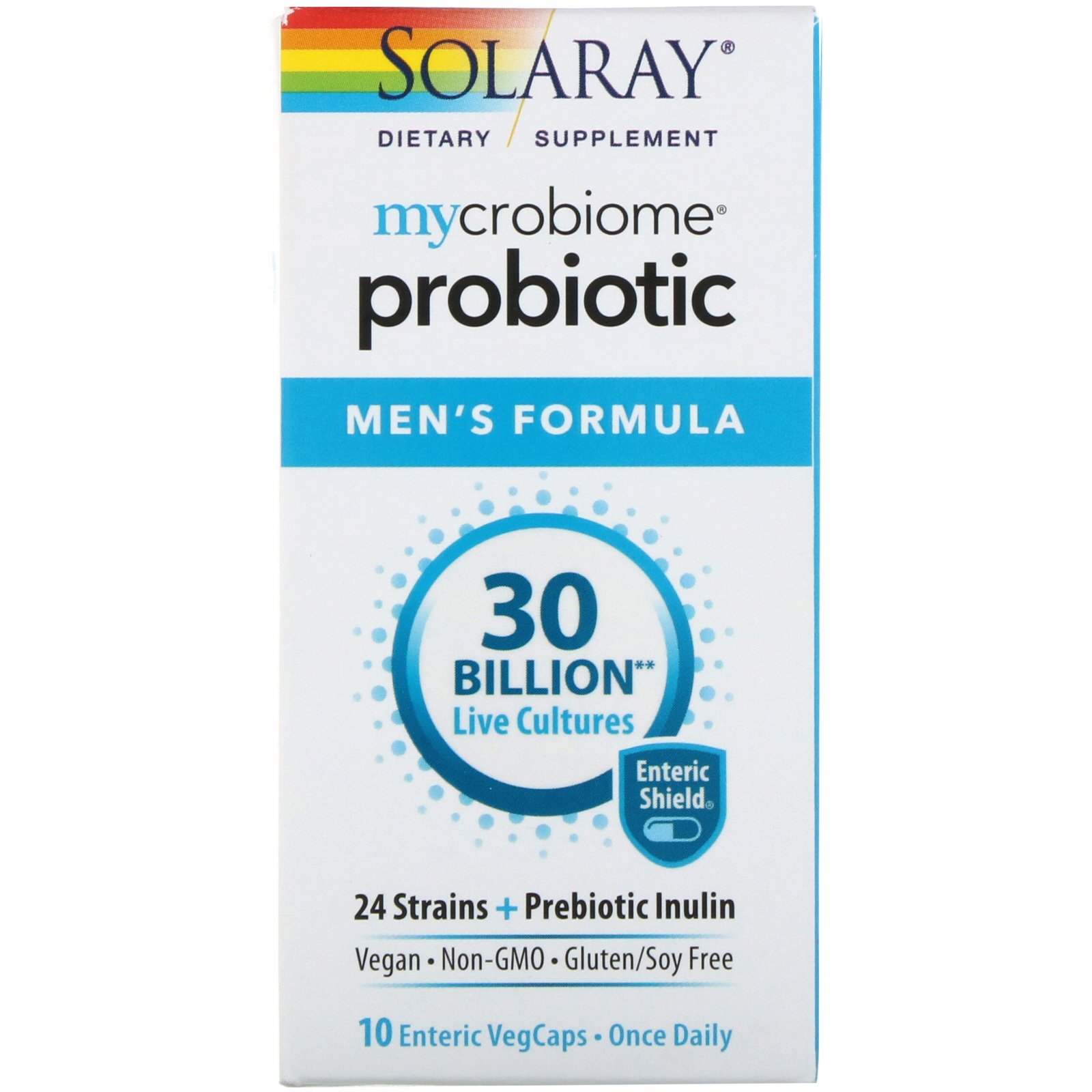 Comprar Solaray, Mycrobiome, Fórmula Probiótica para Homens, 30 Bilhões, 10 Cápsulas Vegetais Entéricas