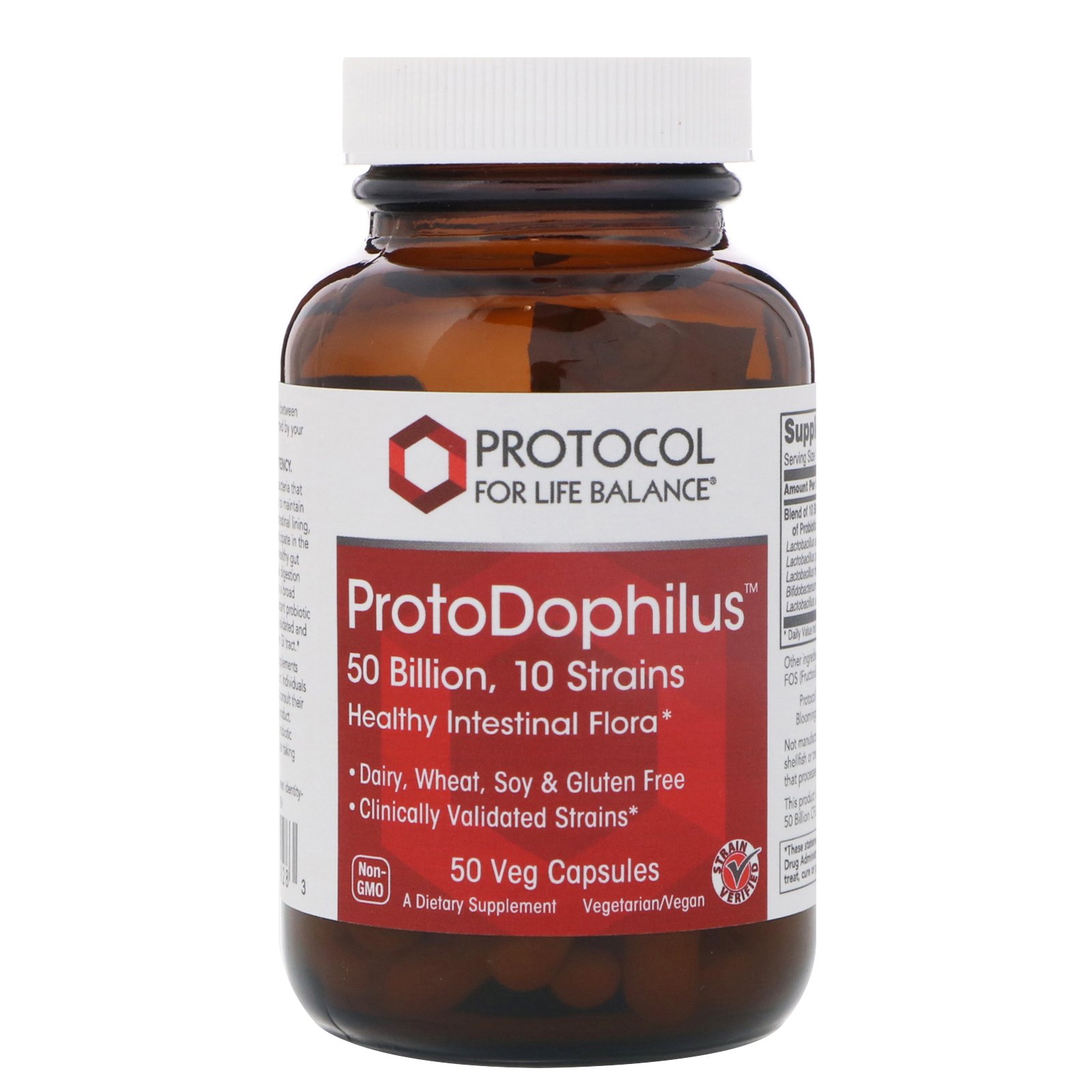 Comprar Protocol for Life Balance, ProtoDophilus, 50 Bilhões, 10 Estirpes, 50 Cápsulas Vegetais