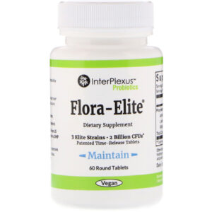 Comprar InterPlexus , Flora-Elite, 2 billion CFU's, 60 Round Tablets