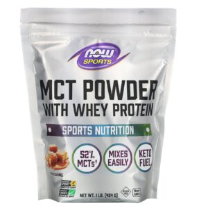 Comprar Now Foods, Sports, MCT Powder with Whey Protein, Salted Caramel, 1 lb (454 g)