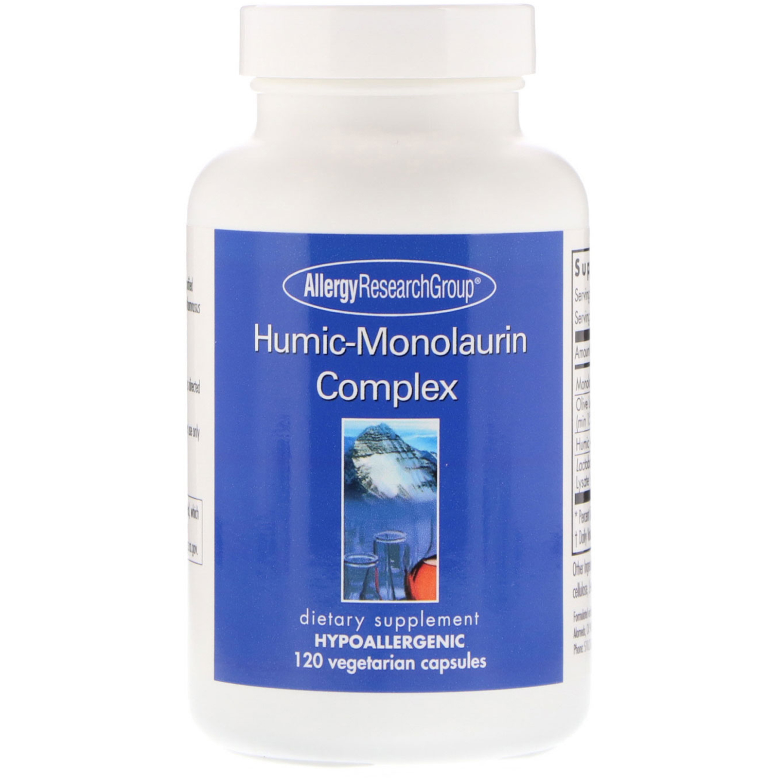 Comprar Allergy Research Group, Complexo de Ácido Húmico e Monolaurina, 120 Cápsulas Vegetarianas