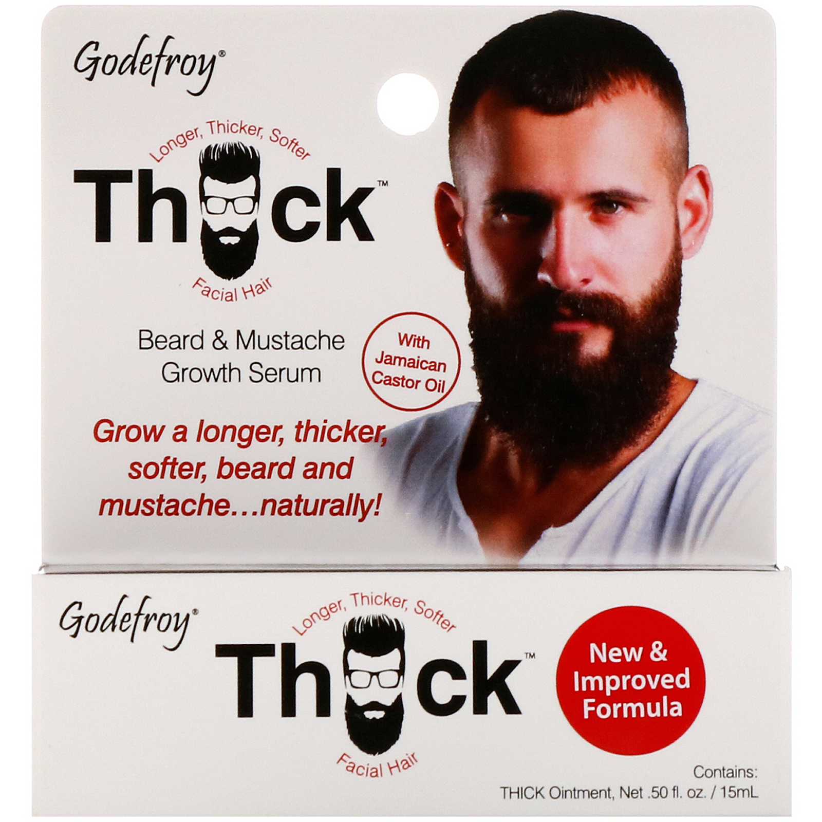 Comprar Godefroy, Thick, Soro de Crescimento para Barba e Bigode, 0,5 fl oz (15 ml) - Imagem 2