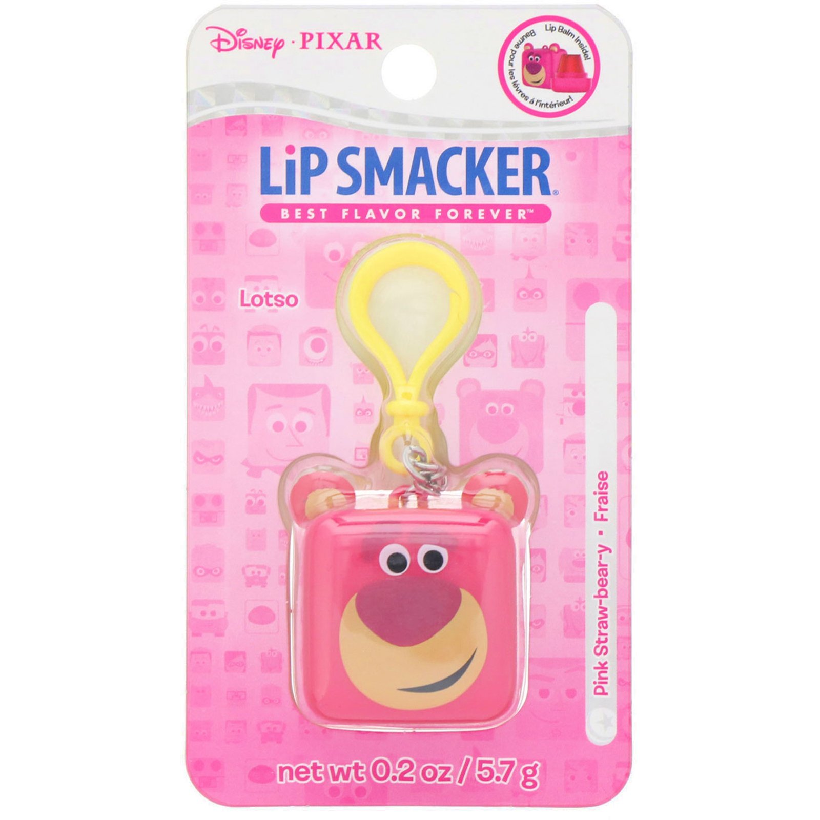 Comprar Lip Smacker, Protetor labial cubo da Pixar, Lotso, Pink Straw-bear-y, 0,2 oz (5,7 g)