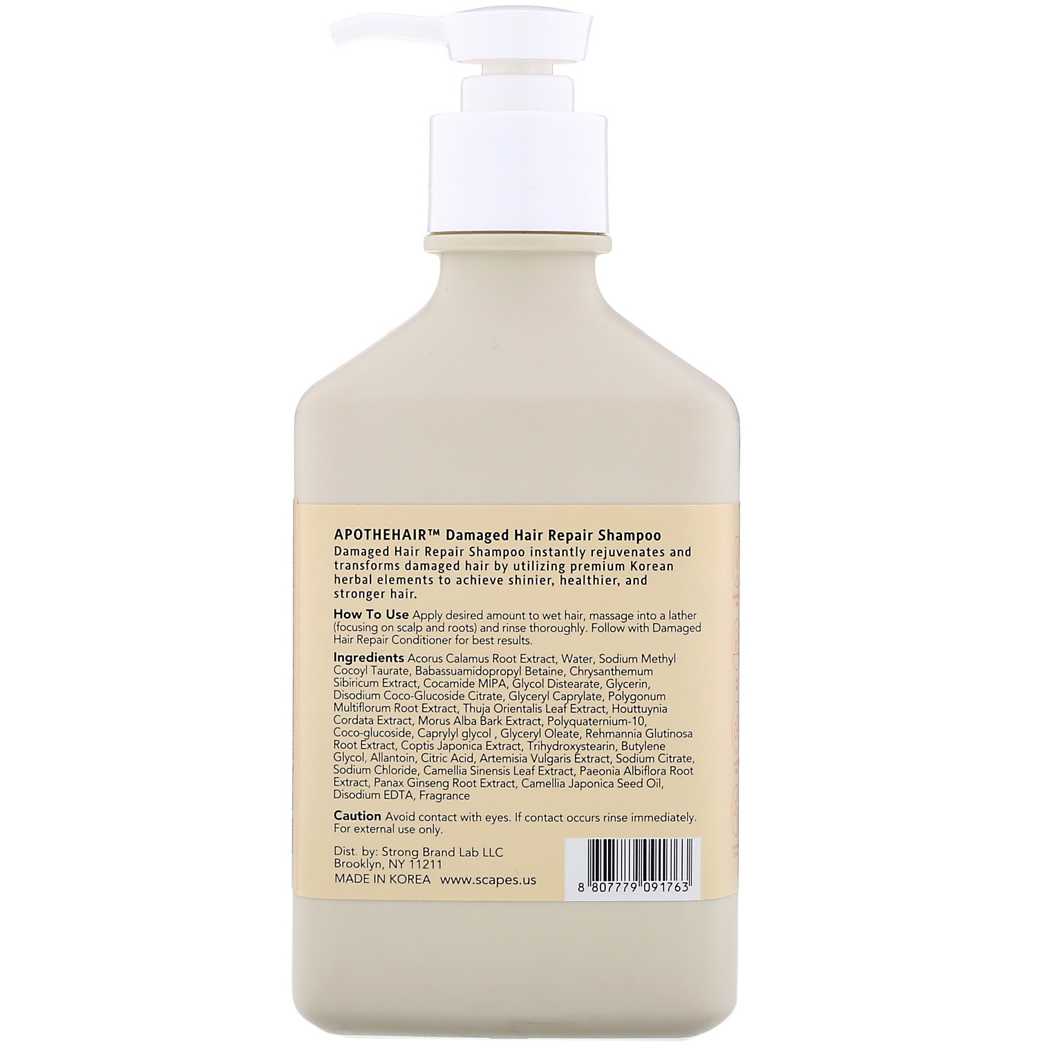 Comprar Scapes, Apothehair, Korean Ginseng, Damaged Hair Repair Shampoo, 10.48 fl oz (310 ml) - Imagem 2