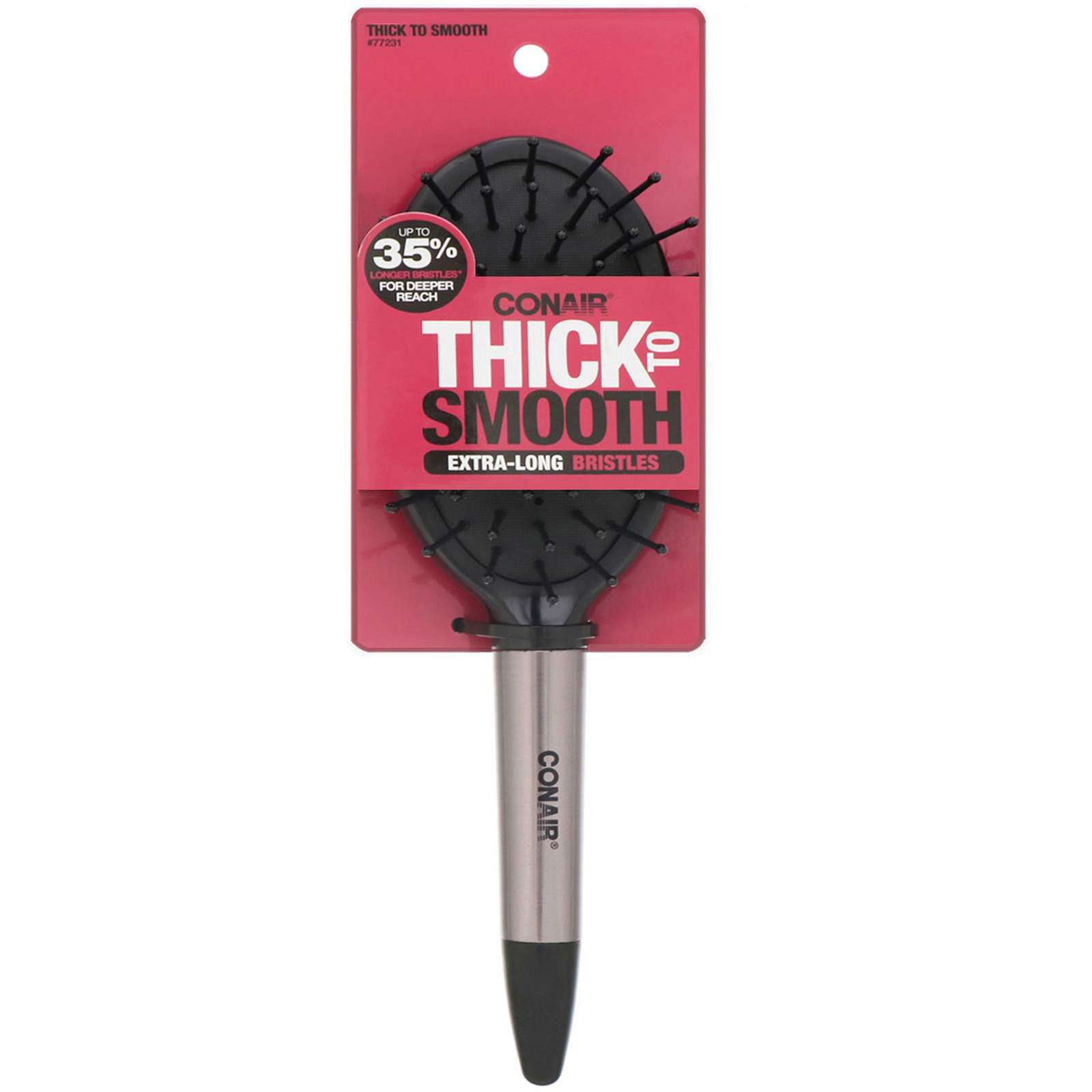 Comprar Conair, Thick to Smooth, cerdas extralongas, escova de cabelo de almofada, 1 escova - Imagem 2