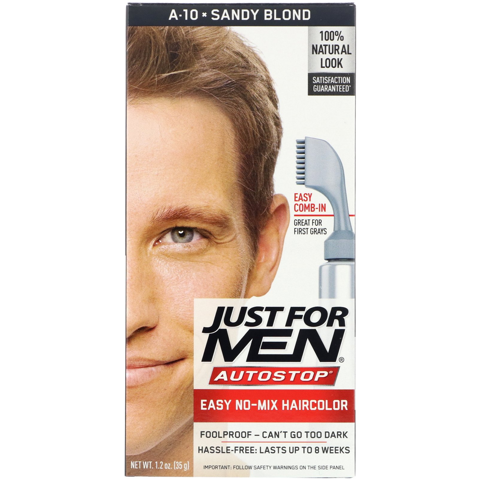 Comprar Just for Men, Tintura para cabelo masculino Autostop, Sandy Blond A-10, 35 g