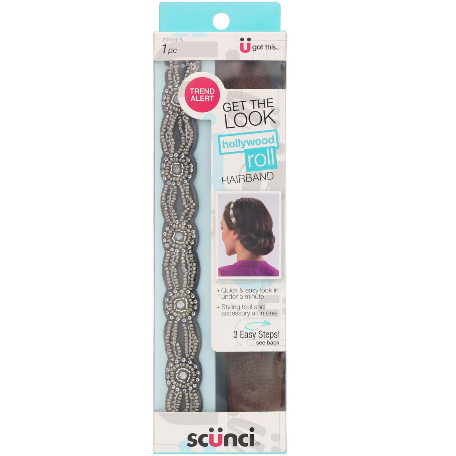 Comprar Scunci, Tiara Hollywood Roll para penteado, 1 peça
