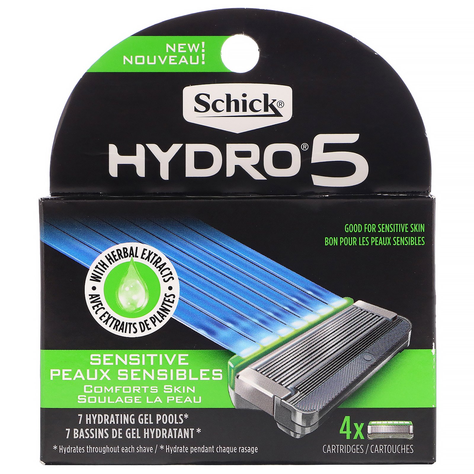 Comprar Schick, Hydro Sense, Sensitive, 4 refis