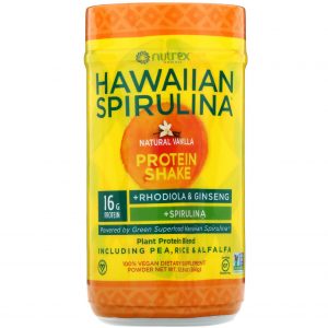 Comprar Nutrex Hawaii, Shake de Proteínas da Hawaiian Spirulina, Baunilha Natural, 364 g (12,8 oz)
