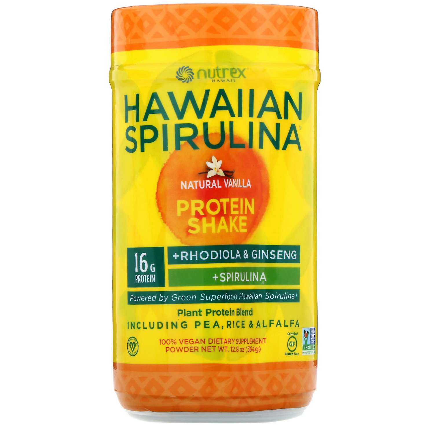 Comprar Nutrex Hawaii, Shake de Proteínas da Hawaiian Spirulina, Baunilha Natural, 364 g (12,8 oz)