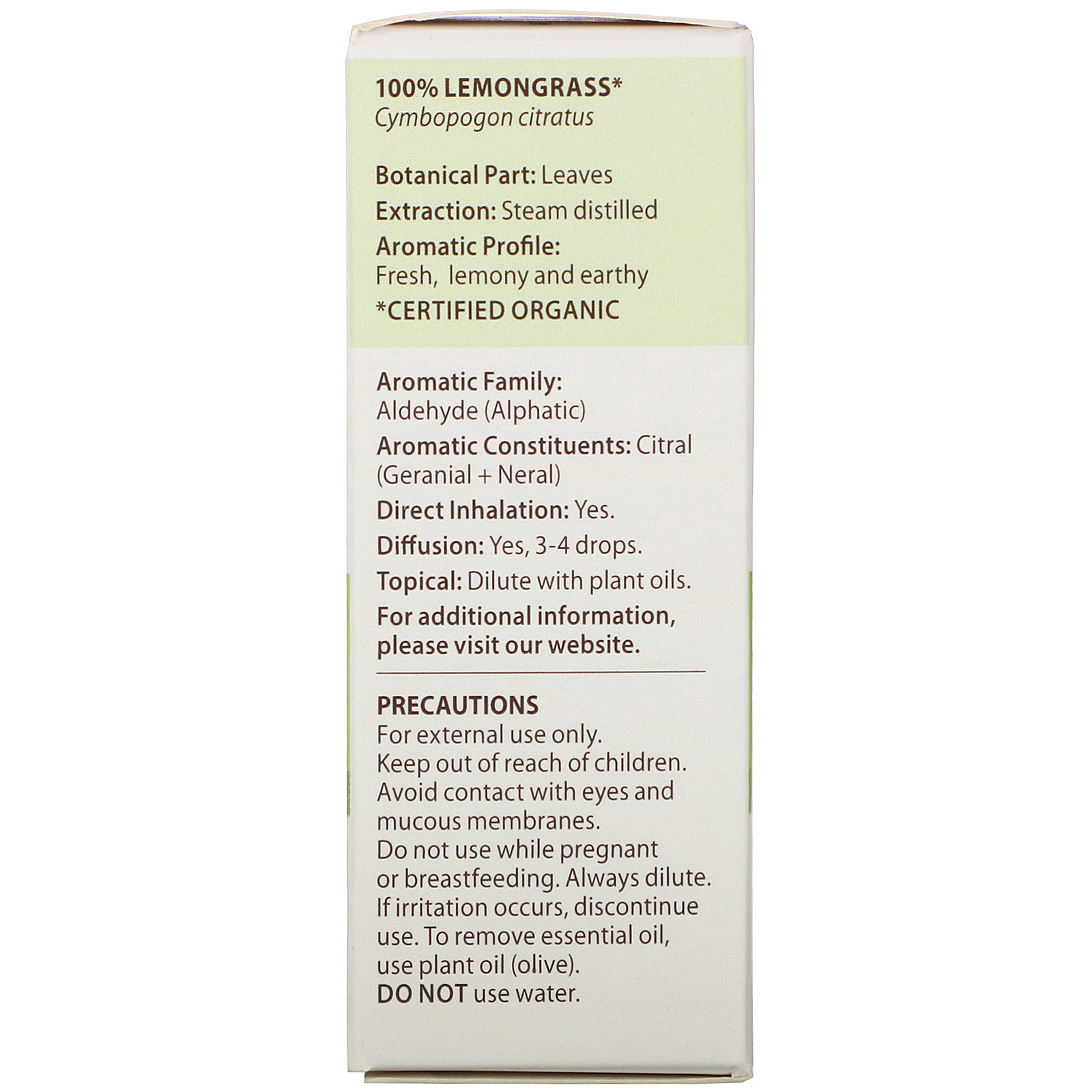 Comprar Pranarom, Essential Oil, Lemongrass, .17 fl oz (5 ml) - Imagem 3