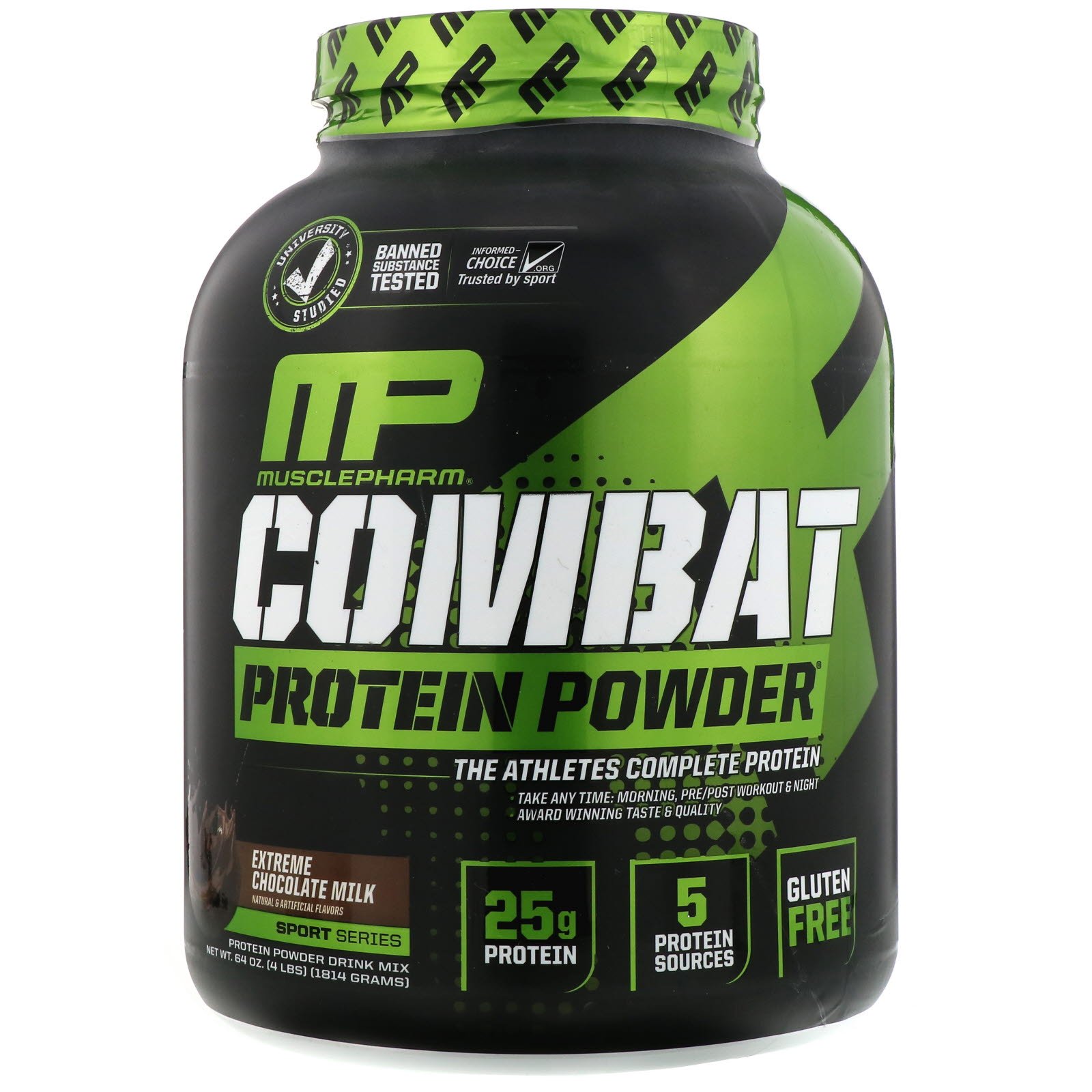 Comprar MusclePharm, Combat Protein Powder, Leite com Chocolate Extremo, 1814 g (4 lb)