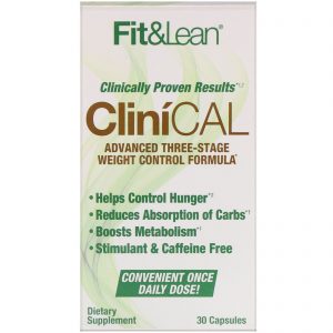 Comprar Fit & Lean, CliniCAL, Fórmula Avançada de Controle de Peso em Três Passos, 30 Cápsulas