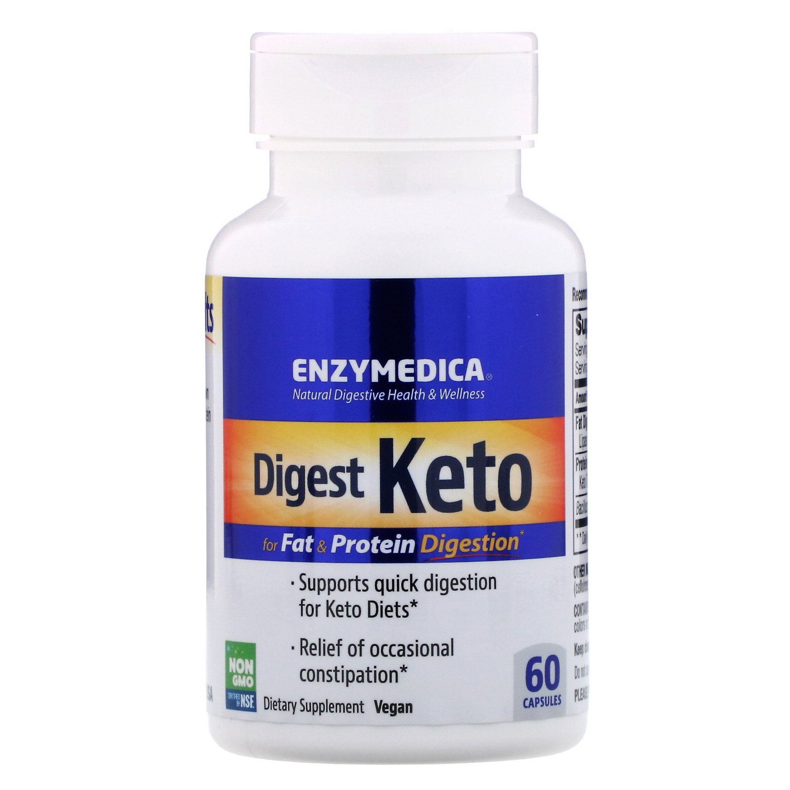 Comprar Enzymedica, Digest Keto, 60 Capsules - Imagem 3