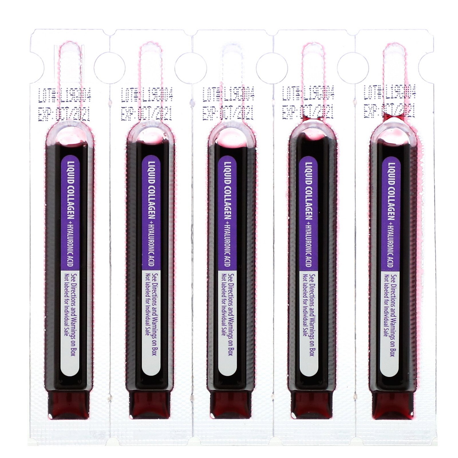 Comprar Irwin Naturals, Liquid Collagen + Hyaluronic Acid, Mixed Berry, 10 Liquid-Tubes, 10 ml Each - Imagem 3