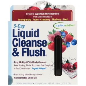 Comprar appliednutrition, Limpeza e Desintoxicação Líquida em 5 Dias, Sabor Frutas Sortidas, 10 Tubos-Líquidos, 10 ml Cada