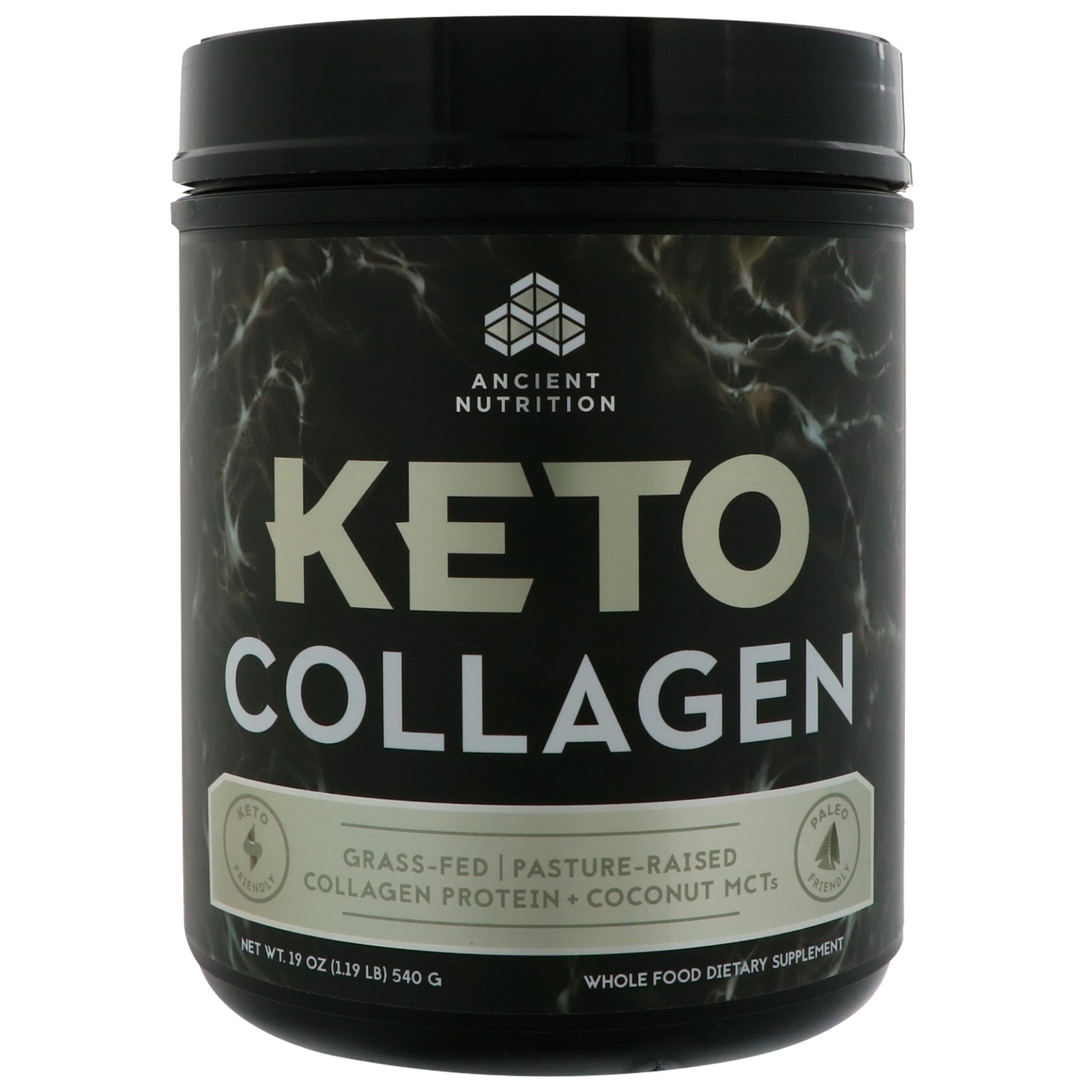 Comprar Dr. Axe / Ancient Nutrition, Colágeno Para Dietas Cetogênicas, Proteínas do Colágeno + TCM de Coco, 540 g (1,19 lbs)